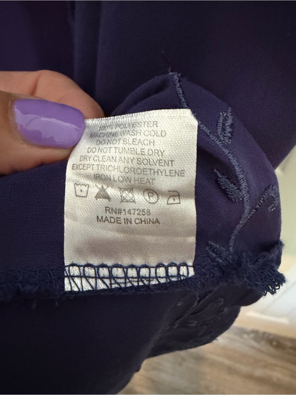 Simply Southern Blueish Purple Dress with Pink Logo Tag - Picture 5 of 7